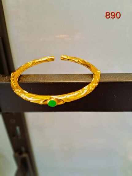 Adjustable Gold Plated Cuff Bangle. Traditional engraved design  Open Style
