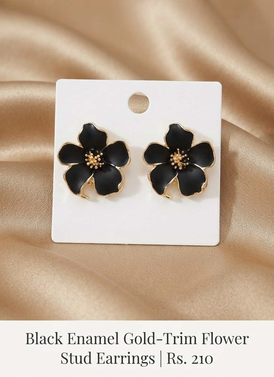 jhilimile: Luminous Blossom Floral Studs - Image 2