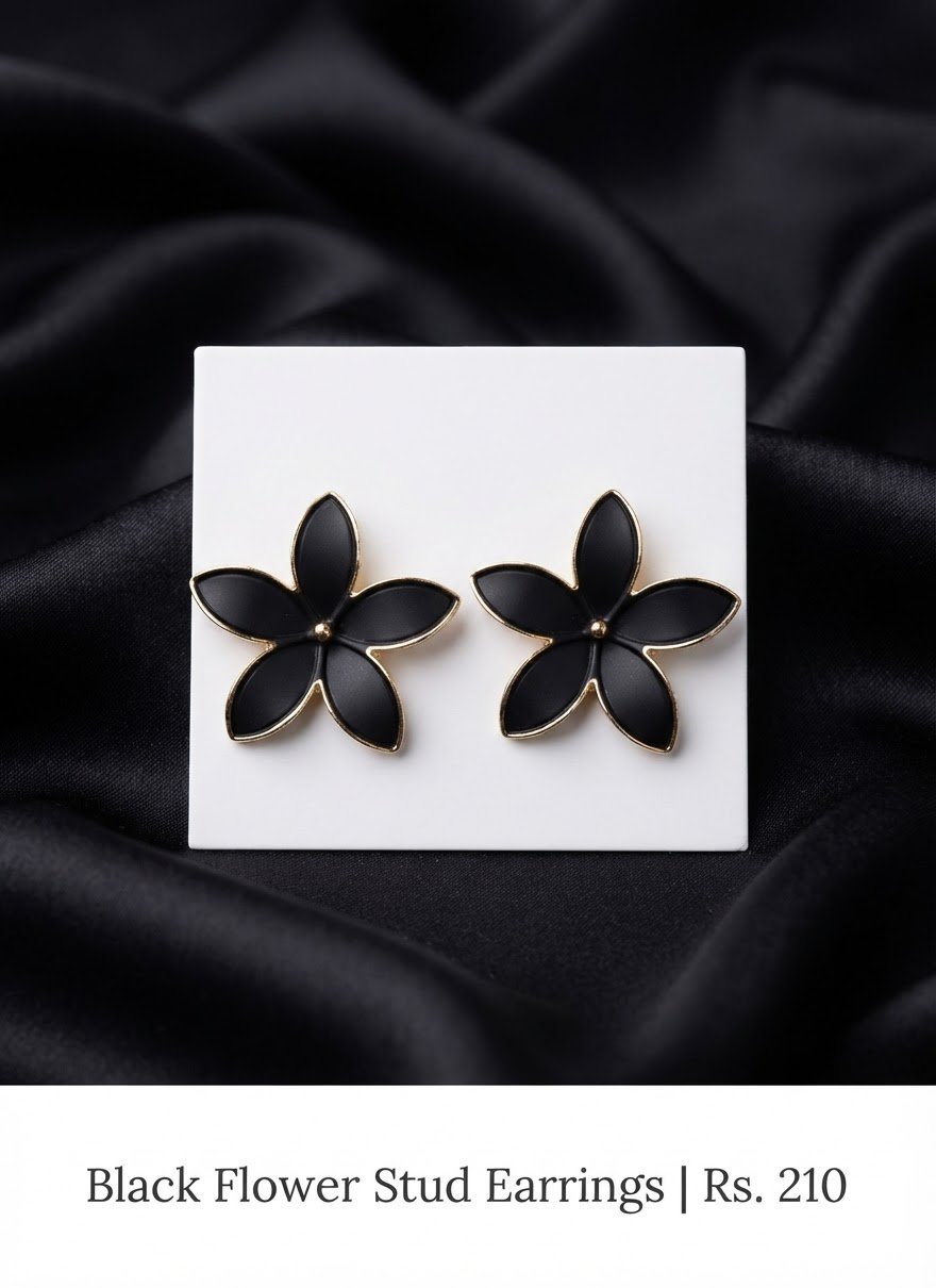 jhilimile: Luminous Blossom Floral Studs - Image 3
