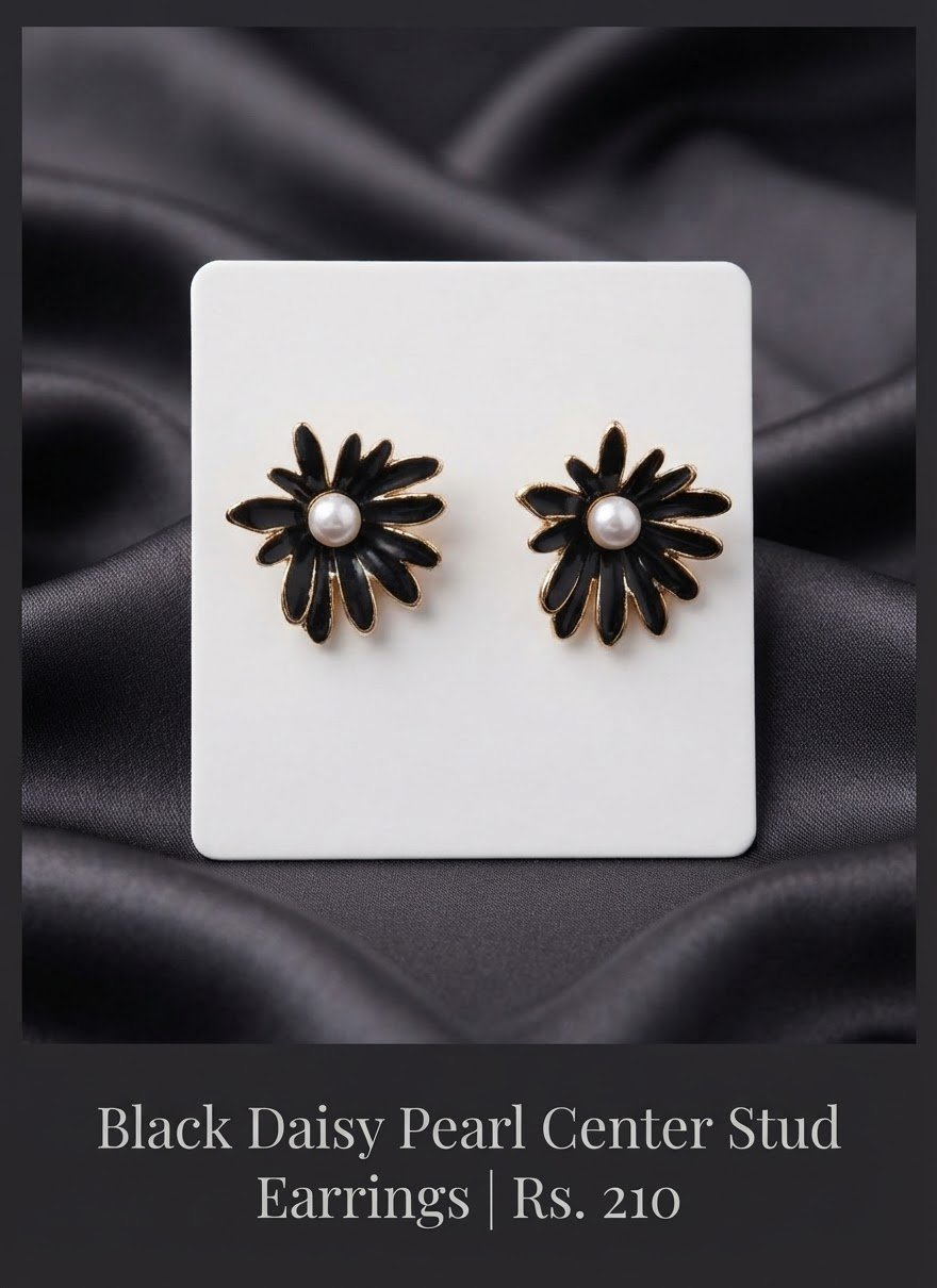 jhilimile: Luminous Blossom Floral Studs - Image 5