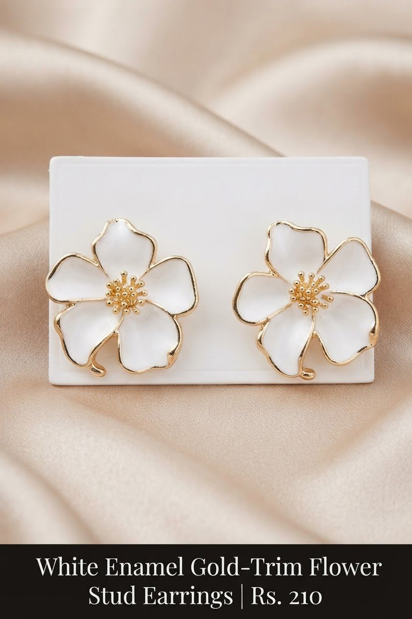 jhilimile: Luminous Blossom Floral Studs