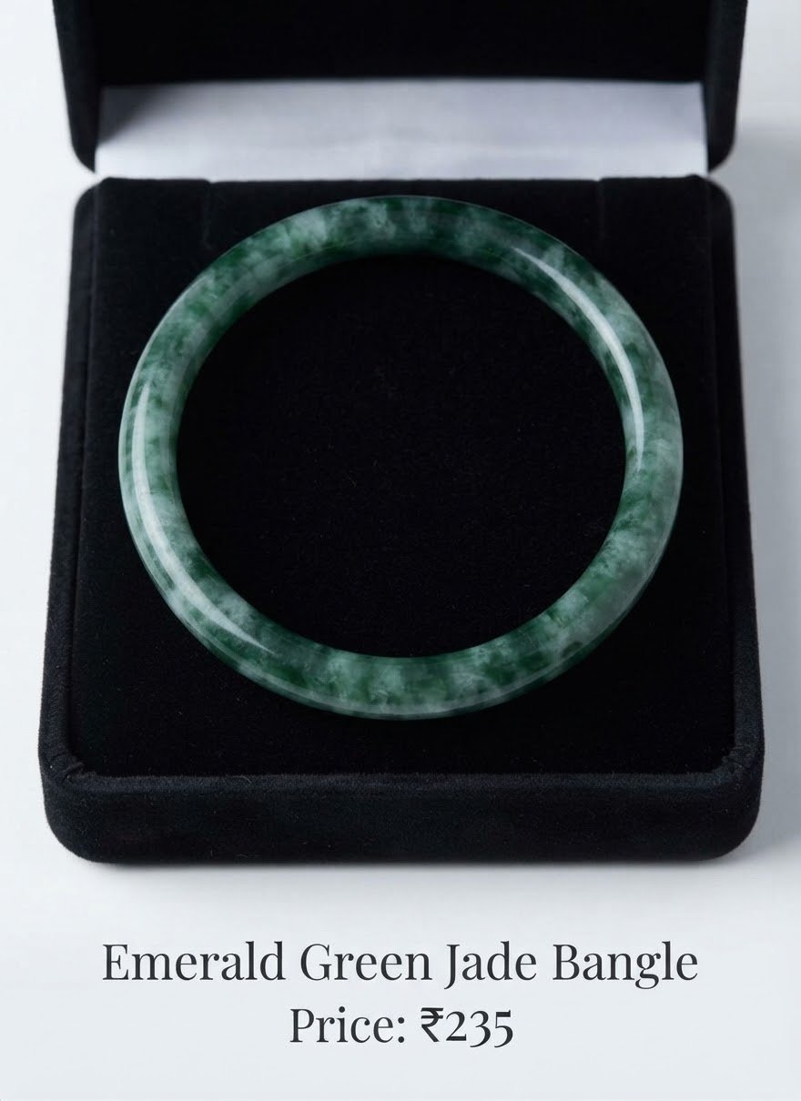 Elegant Gemstone and Jade Bangle Collection - Image 5