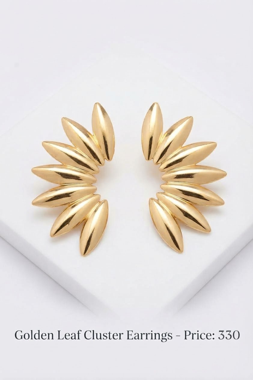 Gold-Finish Designer Statement Earring Collection