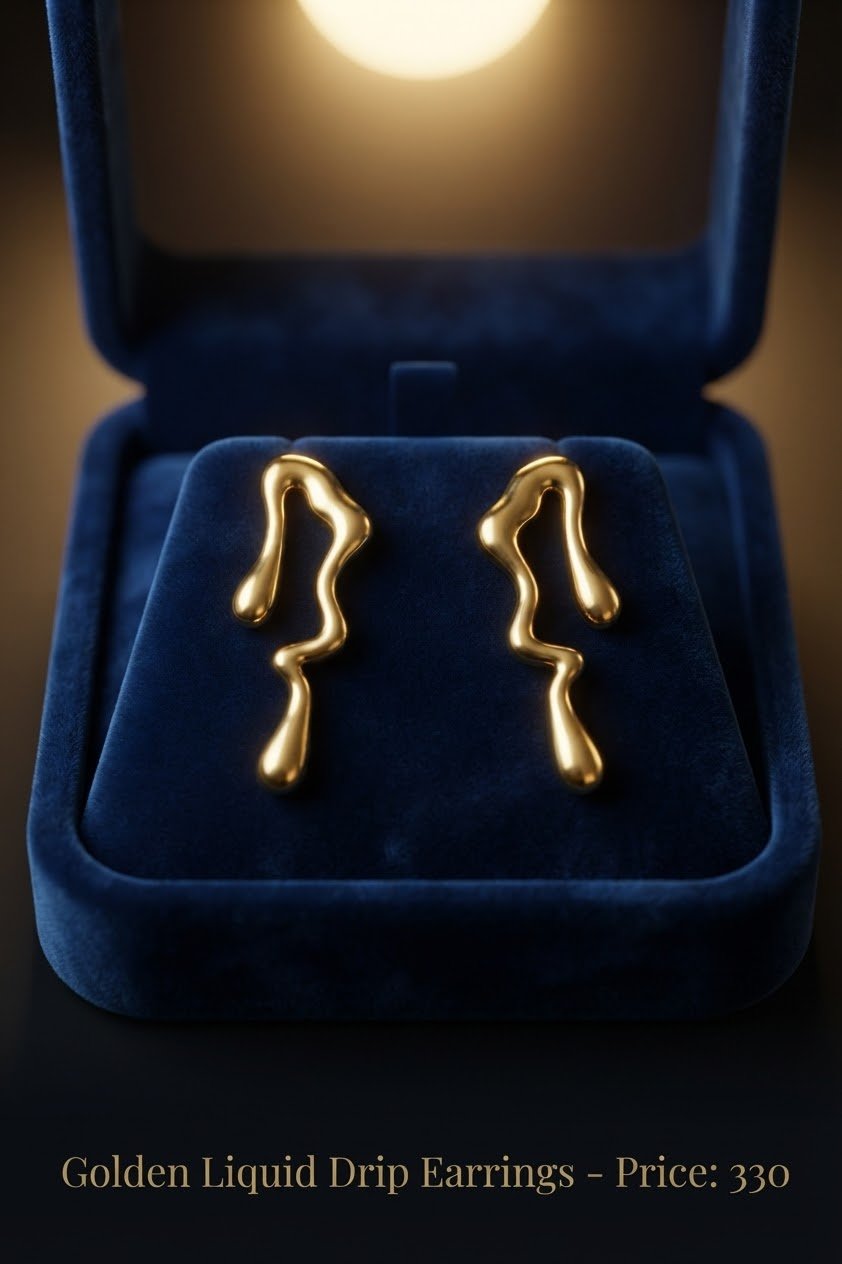Gold-Finish Designer Statement Earring Collection - Image 3
