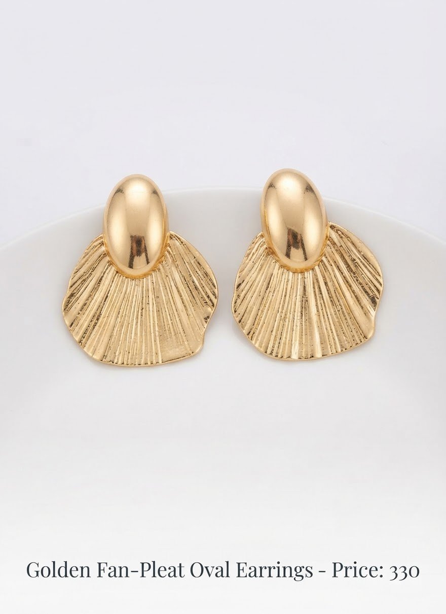 Gold-Finish Designer Statement Earring Collection - Image 5