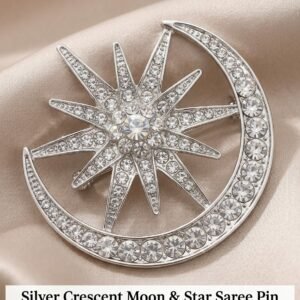Premium Crystal and Pearl Saree Pins Collection (Assorted Designs)