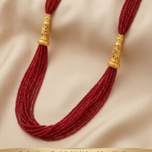 Crystal Necklace with Gold Caps