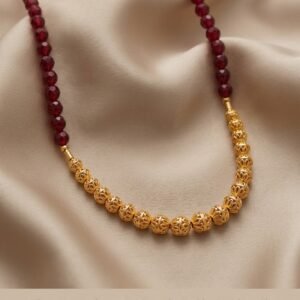 Classic Crystal Gold Bead Necklace