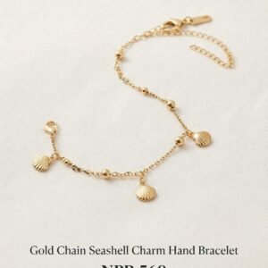 Gold Plated Seashell Charm Bracelet