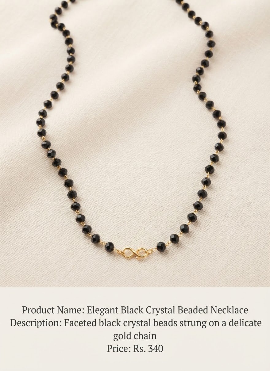 Trendy Gold Finish Initial and Bead Necklace - Image 4