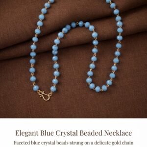 Trendy Gold Finish Initial and Bead Necklace