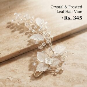 Crystal and Frosted Leaf Hair Vine