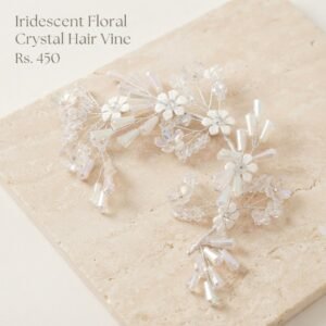 Iridescent Floral Crystal Hair Vine