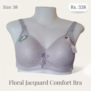 Floral Jacquard Comfort Bra