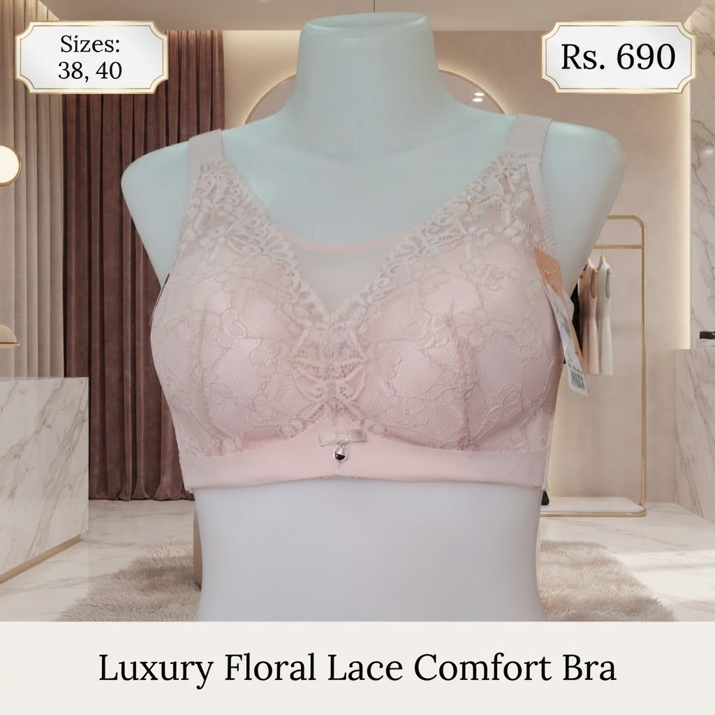 Luxury Floral Lace Comfort Bra