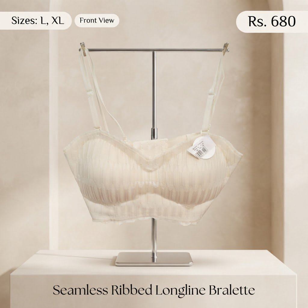 Seamless Ribbed Longline Bralette