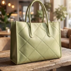 Luxury Diamond Quilted PU Leather Tote Handbag